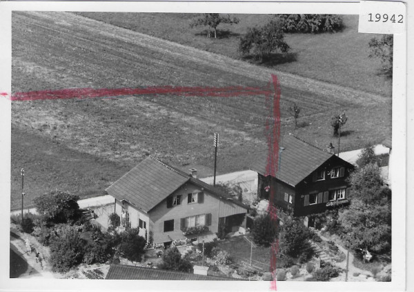 Flugaufnahme Zell ZH Breitistrasse - Foto: 90x125mm