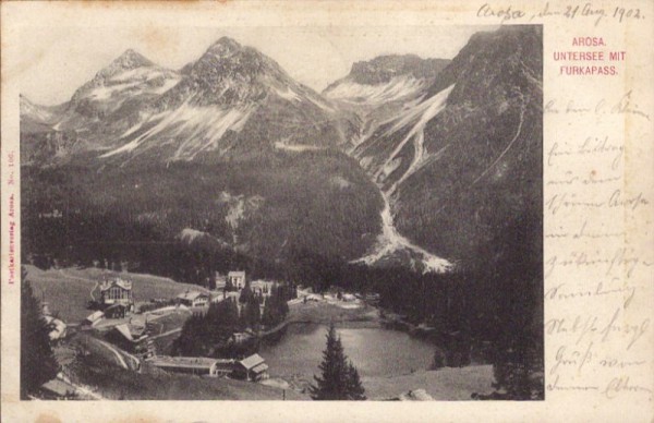 Untersee mit Furkapass, Arosa. 1902