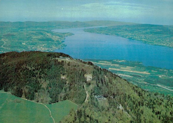 Berggasthaus Etzel - Kulm, Feusisberg SZ - Flugaufnahmen Vorderseite