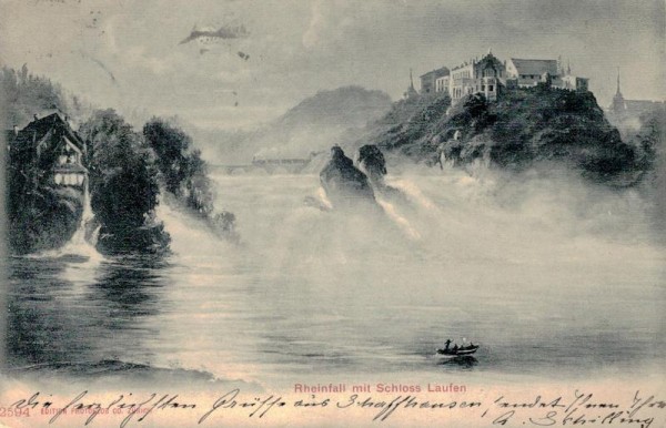 Rhienfall mit Schloss Laufen Vorderseite