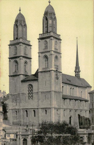 Zürich, Das Grossmünster Vorderseite