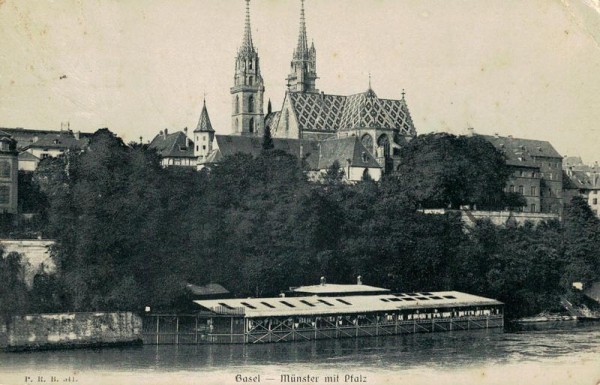Basel - Münster mit Pfalz Vorderseite
