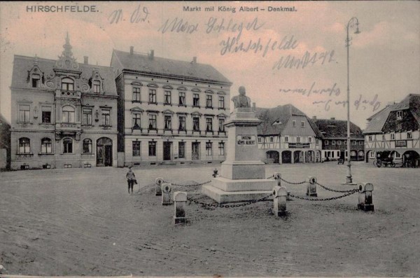 Hirschfelde, König Albert-Denkmal Vorderseite