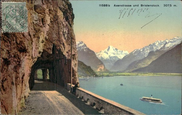 Axenstrasse und Bristenstock. Vorderseite