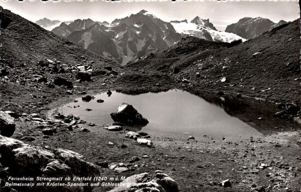 Ferienheim Strengmatt ob Erstfeld (1240m ü. M.) - Belmetenalp mit Krönten-Spannort und Schlossberg Vorderseite