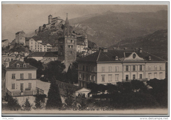 Sion -Sitten - La Cathedrale et l'Eveche