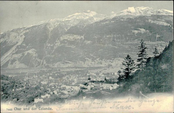 Chur und der Calanda (2806 m) Vorderseite