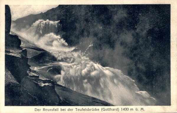 Reussfall bei der Teufelsbrücke Vorderseite