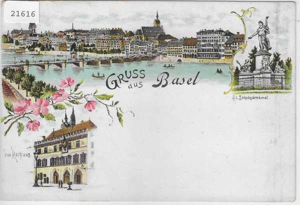 Gruss aus Basel - Litho 1900