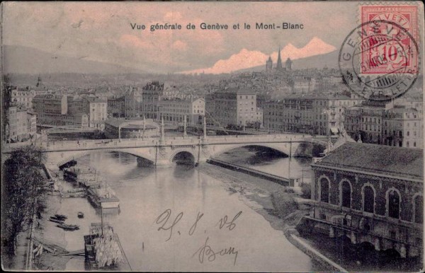 Vue générale de Genève et le Mont-Blanc Vorderseite