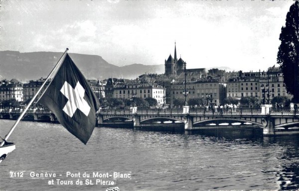 Genève - Pont du Mont-Blanc et Tours de St. Pierre Vorderseite