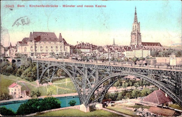 Bern, Kirchenfeldbrücke Vorderseite