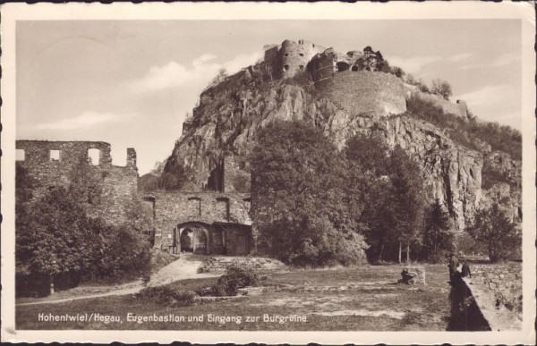 Hohentwiel/Hegnau, Eugenbastion und Eingang zur Burgruine