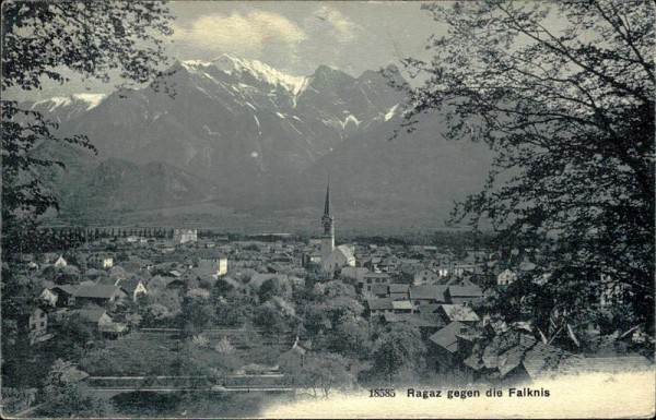 Bad Ragaz gegen die Falknis Vorderseite