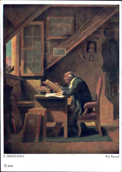 Ein Besuch, Spitzweg Vorderseite