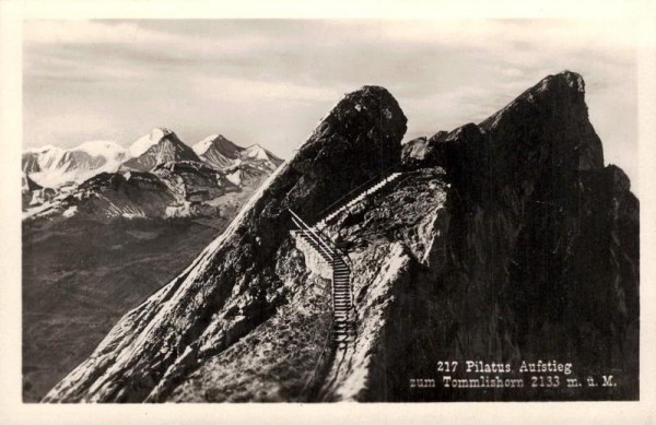 Pilatus Aufstieg zum Tomlishorn (Tommlishorn), 1928 Vorderseite
