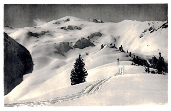Flumserberg. Aufstieg zum Maskenkamm u. Zieger Vorderseite