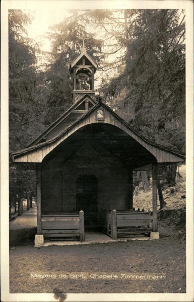 Mayens de Sion. Chapelle Zimmermann Vorderseite