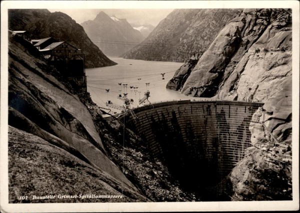 Grimsel, Baustelle Spitallammsperre Vorderseite