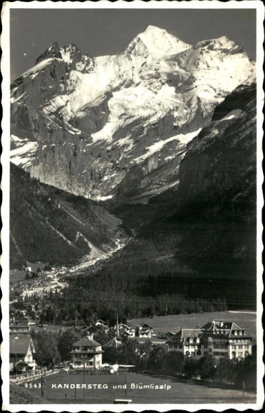 Kandersteg und Blüemlisalp (3661 m) Vorderseite