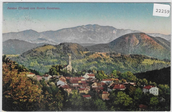 Astano con Monte Generoso - Litho