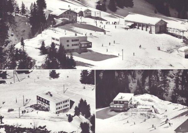 Ski- und Berghaus "Valeis", Luftseilbahn Wangs-Pizol SG - Flugaufnahmen Vorderseite