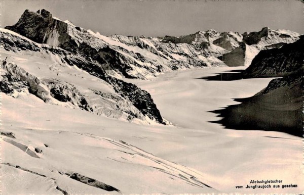 Aletschgletscher vom Jungfraujoch aus. 1945 Vorderseite