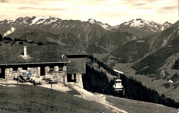 Luftseilbahn Mörel-Reideralp. Blinnenhorn, Ofenhorn, Schinhörner Vorderseite