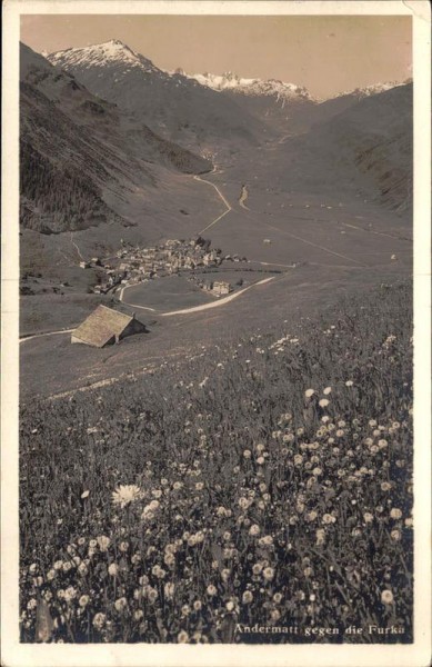 Andermatt gegen die Furka Vorderseite