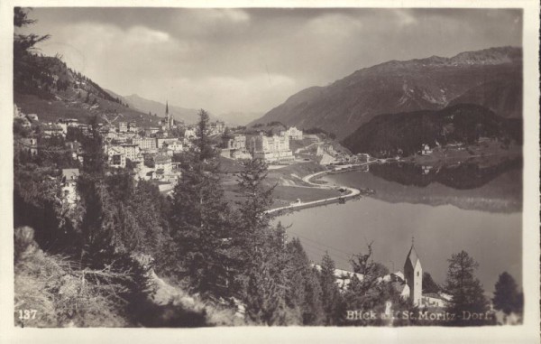 Blick auf St. Moritz-Dorf.