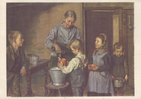 Stirnimann Friedrich (1841-1901), Milchausmessen Vorderseite