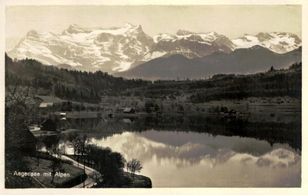 Ägerisee mit Alpen Vorderseite