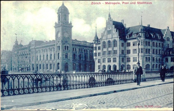 Zürich - Metropole, Post und Stadthaus Vorderseite