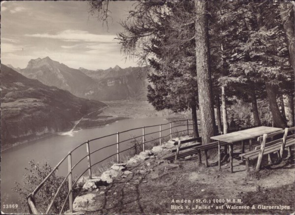 Amden, Blick auf Walensee