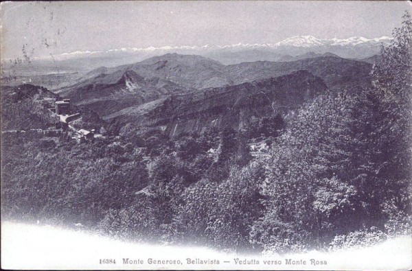 Monte Generoso Bellavista - Vedutta verso Monte Rosa. 1926