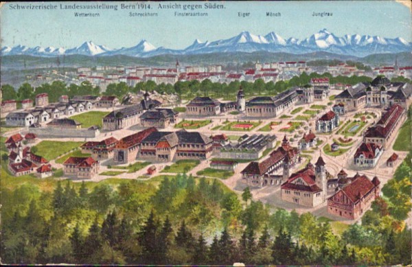Schweizerische Landesausstellung Bern 1914 - Ansicht gegen Süden