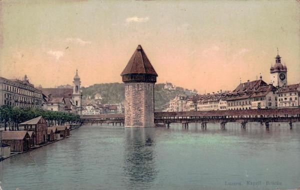 Kapell-Brücke Luzern Vorderseite