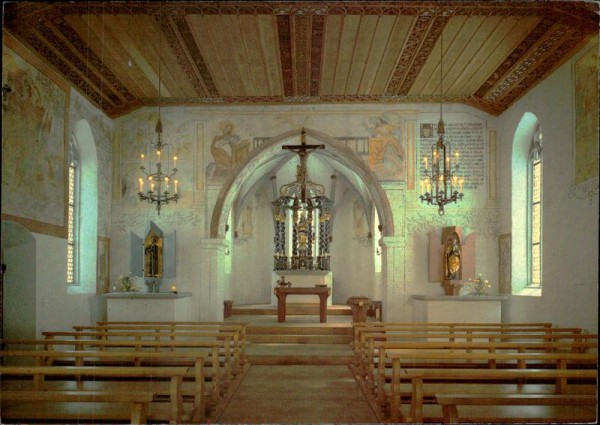 Flüeli-Ranft - Inneres der unteren Ranftkapelle Vorderseite