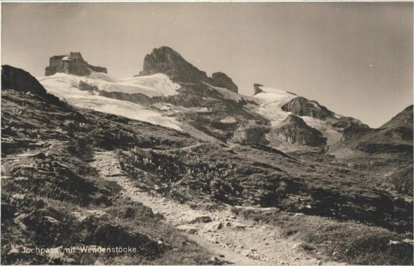 Jochpass mit Wendenstöcke. 1934 Vorderseite