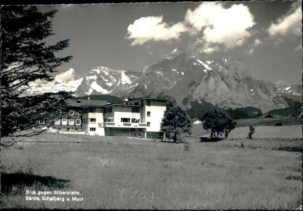 Blick gegen Silberplatte, Säntis, Schafberg und Moor Vorderseite