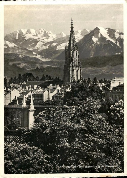 Münster mit Blümlisalp und Niesen Vorderseite