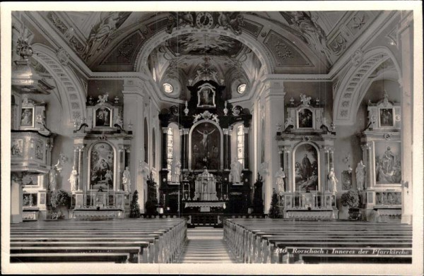 Rorschach : Inneres der Pfarrkirche Vorderseite