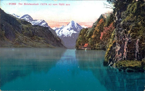 Der Bristenstock vom Rütli aus Vorderseite