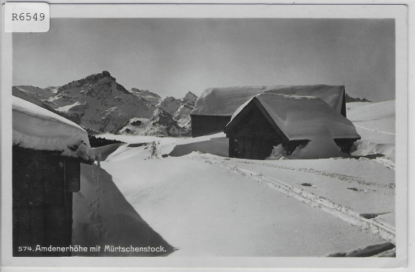 Amdenerhöhe mit Mürtschenstock im Winter en hiver