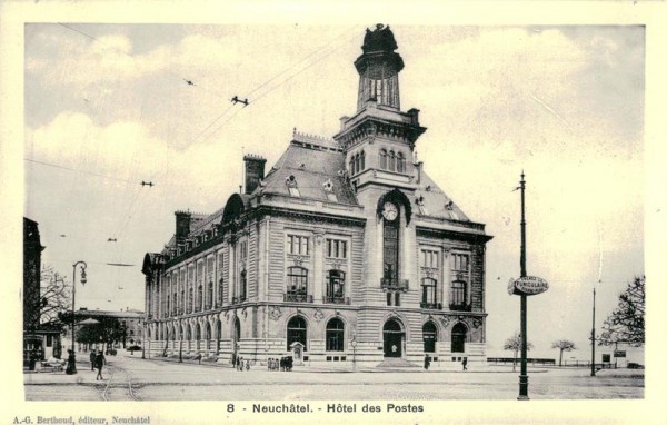 Neuchatel, Hotel des Postes Vorderseite