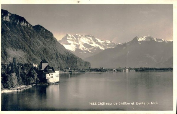Château de Chillon et la Dents du Midi. 1928 Vorderseite