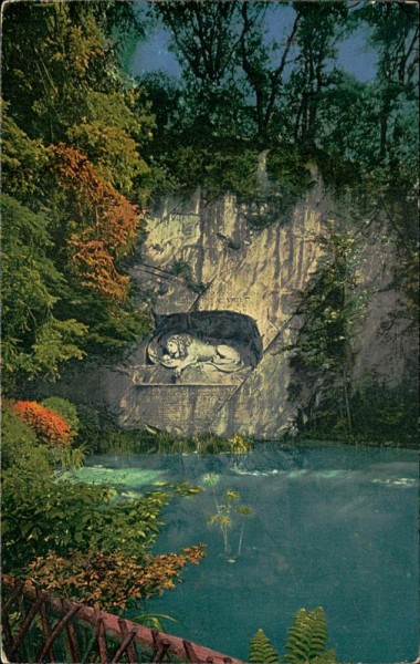 Luzern. Löwendenkmal Vorderseite
