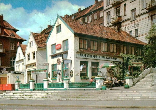 Alt-Hamburg, An der Hafentreppe Vorderseite