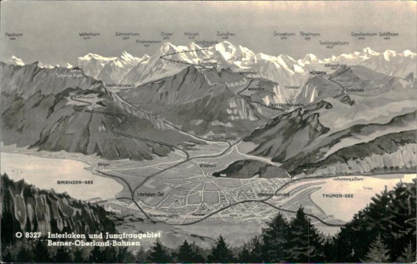 Interlaken und Jungfraugebiet - Berner-Oberland-Bahnen Vorderseite