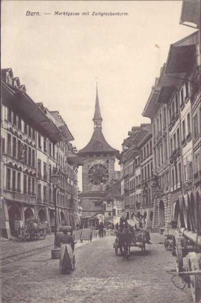Bern - Marktgasse mit Zeitglockenturm
